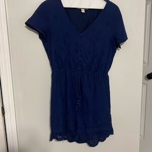 Navy Blue Decorative Romper